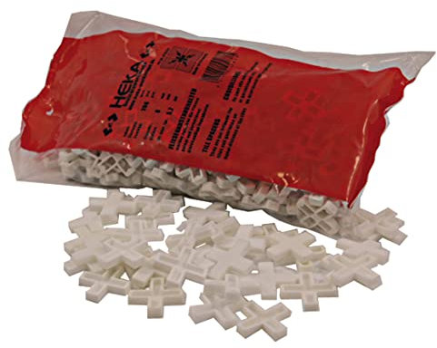 Fliesenkreuze 3 mm – 200 Stück | Kunststoff-Fugenhalter für Wand- & Bodenfliesen | Für gleichmäßige Fugenbreite | Dauerhaft in der Fuge | HEKA Qualitätswerkzeuge