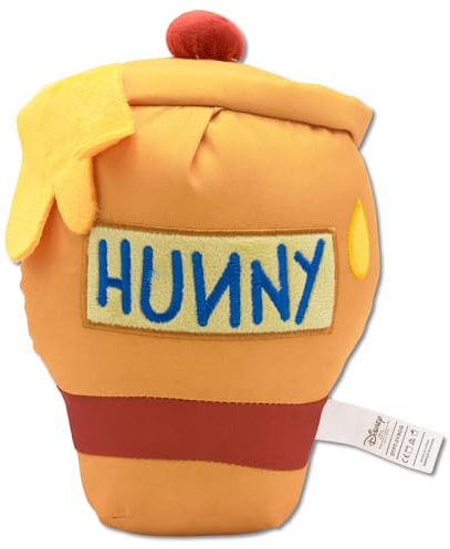 Buckle-Down Disney Dog Toy, Winnie The Pooh Hunny Pot Yellow Pet Toy, Ballistic Nylon Plush