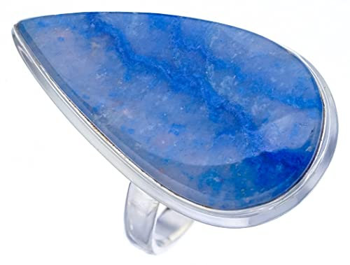 StarGems Natural Sodalith Handgefertigter Ring aus 925er Sterlingsilber 59 (19) F3098