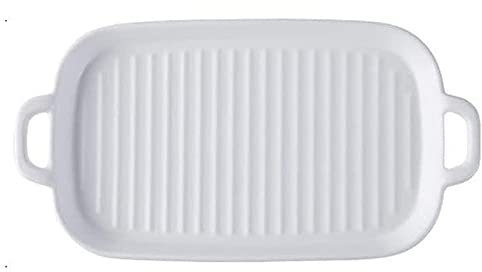 Plat à lasagnes individuel Grand plat à four profond en céramique Plat de service Plat de cuisson rectangulaire Plaque de cuisson en céramique Plats de cuisson à rôtir for four