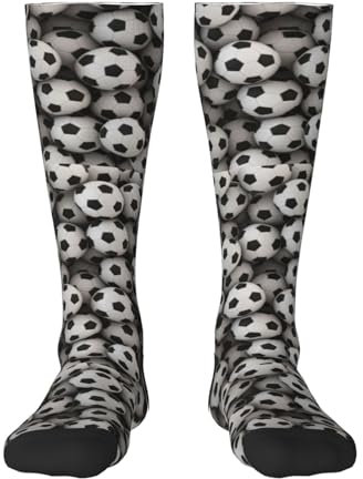 MCosu Lustige Fußballsocken für Damen und Herren, lustige Freizeitsocken, warme Wintersocken, 2, Schwarz, 32 EU, Einheitsgr��e