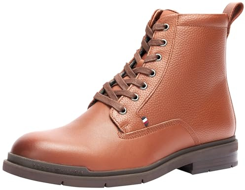 Tommy Hilfiger Uomo Stivali Bassi Warm in Pelle