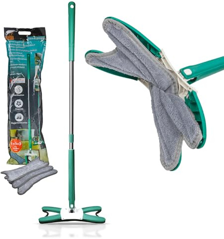 Fregona mariposa con escurridor sin contacto: perfecta para el hogar