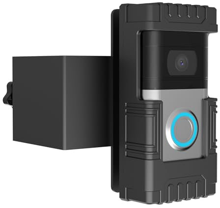 Anti Theft Doorbell Door Mount for Ring/Blink, No Drill Apartment Video Doorbell Camera Holder for Ring, Adjustable 45°L/R Doorbell Mount Bracket for Ring 1/2/3/4/3 Plus/2020 2023 2024 Re/Pro/Pro 2