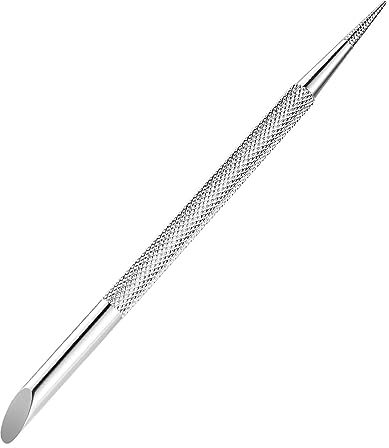 Repousse-cuticules en acier inoxydable - Outil de soin des ongles à double extrémité - Bâton de manucure à double extrémité - Repousse-cuticules en bois - Repousse-cuticules en verre et kit de lime