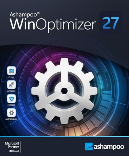 Ashampoo WinOptimizer 27 (3 User) - PC Tuning Software für ein schnelles, schlankes und sicheres Windows | 1 Gerät | 1 Benutzer | PC Aktivierungscode per Email