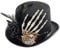 Dfstvup Steam Punk Hut, Gear Zylinder - Vintage Filzhut mit Zahnrad | Gothic-Kostüme mit Blumen, schwarze Kostüme für Festivals, Halloween