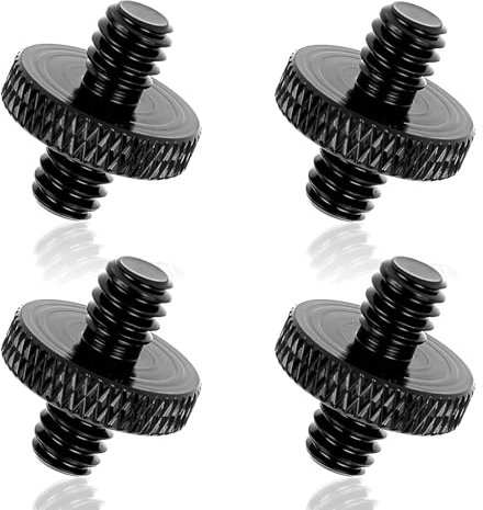 Giantree 1/4 Zoll Schraube, 4 Stück Gewindeadapter 1/4 Zoll Männlich auf 1/4 Zoll Männlich Schraube Stativ Adapter Kamera Stativ Adapterschrauben für Kamera Stativ Monopod