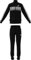 adidas Unisex Kinder SEASONAL ESSENTIALS TIBERIO 3 STRIPES TRICOT TRACKSUIT, Black/White/Grey Two, 7-8 Years