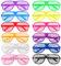 12pcs Neon Farbe Shutter Shades Brille,11 Farben Shutter Brille 80er Shutter Mode Shades Brille Gläser für Fotozubehör,Partygeschenke,Geburtstagsparty,Fasching