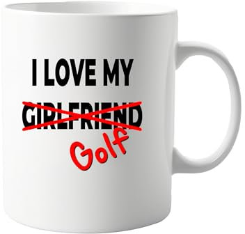 signkitsuk I Love My Girlfriend X Golf Mug, Funny Golf Cup for Sports Enthusiasts, Great Gift for Golf Lovers – Ideal Valentines, Birthday, or Special Occasion Present