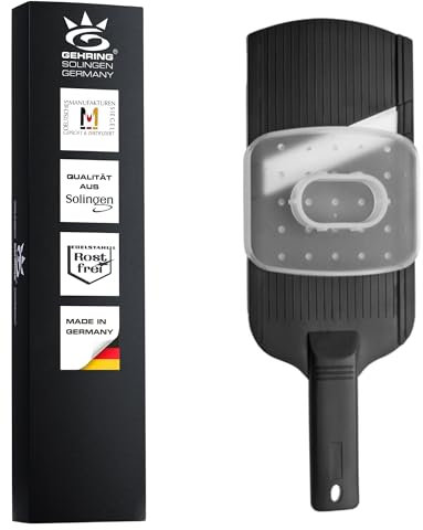 Gehring Ceramic Slicer, Vegetable Slicer, Grater for Vegetables, Sharp Ceramic Blade, Vegetable Cutter with Finger Protection, Dishwasher Safe