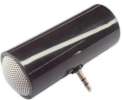Wouueso Mini Speaker 3.5mm Portable Speaker Mini Amplified Speaker Plug and Play for Mobile Phones and Tablets Black