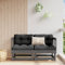 NQJIBUE Ecksofas mit Kissen, 2 Stück, Grau, Massivholz, Kiefer, Outdoor-Sitz, Outdoor-Sofa-Einheiten