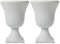 JonesHouseDeco Urn Planter Flower Pedestal Roma Trophy Pots 55cm 2 PCS White Urn Pot Imitation Stone Roman style Planters Deco Round Flower Pots Large Volume Plant Pot Classical Roman Architec Style
