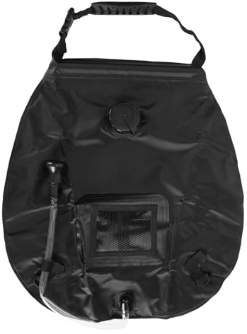 Multifunktional Solar Duschbeutel mit Solarheizung für das Camping -Wanderwanderungsgebrauch mit 20 L Wasserkapazität (Black)