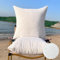 QSWRD 65x65 cm Outdoor Wetterfest Kissenfüllung 2er Set wasserdichte Kissen Gartenmöbel Dekokissen Innenkissen Kopfkissen Federkissen Zierkissen für Sofa Terrasse Balkon Wohnzimmer Cushions Weiß