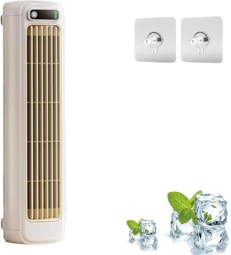 Migilife Cooling Ace - Ventilador de aire acondicionado portátil de 3 velocidades con carga USB, refrigeración compacta para uso en oficina/hogar (color: beige)