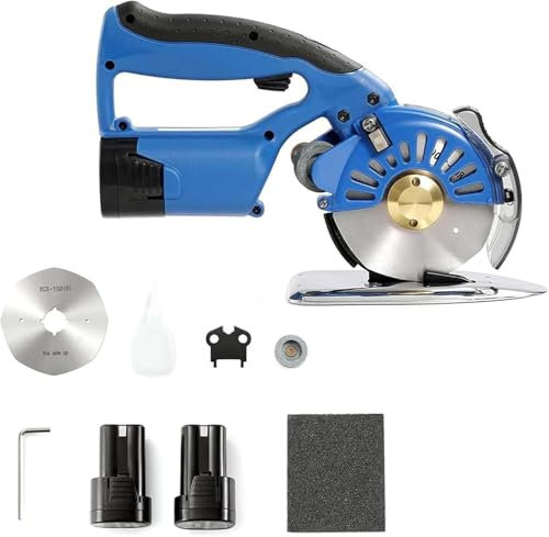 ZMJGLL Fabric Cutter,5 Speed,Electric Rotary Fabric Cutting Machine,27-40mm Cutting Height,Octagonal Knife,Cordless Electric Rotary Cutter,for DIY Cutting Fabric (110B)