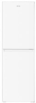 50/50 Fridge Freezer – 248L (124L Fridge, 124L Freezer). 173cm Tall, 55cm Wide. Slim, Quiet 40dB, Glass Shelves. Spacious & Stylish – (248L 50/50, White)