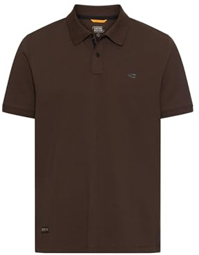 camel active Herren Poloshirt mit Druckknöpfen Erdbraun, Menswear-XL