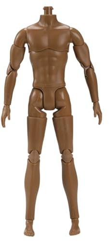 Syglawnd Actionfiguren-Körper, Actionfigur im Maßstab 1:6, mehrgelenkiger, beweglicher männlicher Muskelkörper für die Ausstellungspuppensammlung, Braun