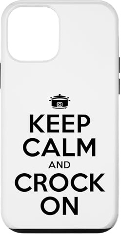 Keep Calm And Crock On Funny Crockpot Slow Cooker Case for iPhone 12 mini