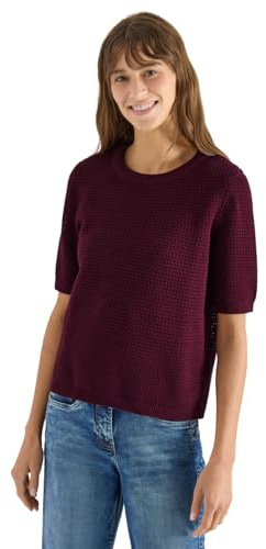 Cecil Damen 3017678 Kurzarm Pullover mit Struktur (1er Pack)