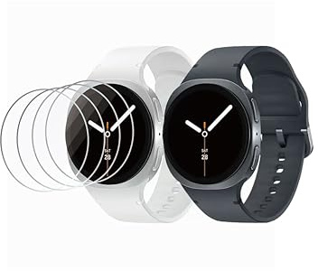 4Pcs Protecteur d'écran pour montre connectée Samsung Galaxy Watch 8 44mm, verre trempé anti-rayures d'une dureté de 9H, sans bulles