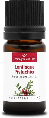 LENTISQUE PISTACHIER BIO - 5mL - Huile Essentielle de Qualité Premium - 100% Pure, Naturelle, garantie ChromaCert® - Chémotypée & Intégrale