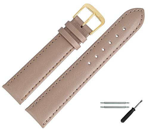 MARBURGER Uhrenarmband 18mm Leder Glatt - Werkzeug Montage Set 80718