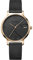 WENGER Damen Armbanduhr Metropolitan Donnissima Ø 38 mm, Swiss Made, Analog Quarz, Wasserdicht bis 100 m, Mesh-Armband, Schwarz/Gold, 01.1731.113