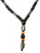 Halskette Tibetische für Männer oder Frauen mit Hämatitstücken Anhänger Rosenkranz im Budha-Stil aus Mattem Onyx und 6 mm Tigerauge sowie Energiegeladene Hämatitstücke