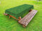 ABAKUHAUS Poker Outdoor-Tischdecke, Casino Objekte Musterbild, dekorative waschbare Picknick-Tischdecke, 145 x 210 cm, Farngrün