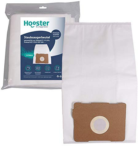 Hooster 15 Stück Staubsaugerbeutel passend für Protool VCP 320 E / VCP320E / VCP-320-E