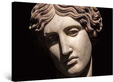 Startonight Bilder Venus von Milo Statue - Leinwandbilder Moderne Kunst - Abstrakte Wanddeko Kunstdrucke, Wandbilder XXL Wohnzimmer Groß Wand Bild 80 x 120 cm, Tag Nacht Effekt, Elegante Geschenkidee