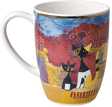Goebel Künstlerbecher Rosina Wachtmeister Macchia e Amici aus Fine Bone China, Maße: 12,5cm x 9cm x 11cm, 66-860-87-1