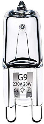 Yicare Halogen Bulbs 10pcs G9 Halogen Light Bulbs 230V 28W 2800K Warm White 370lm Clear G9 Capsule Bulb Dimmable