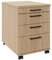 Profi Rollcontainer 60cm tief Bernsteineiche Rollschrank Büro Container Optima