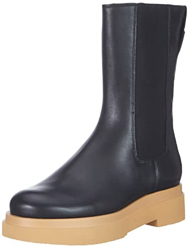Högl Damen Best Friend Kniehohe Stiefel, Schwarz/Toffee, 41 EU Weit