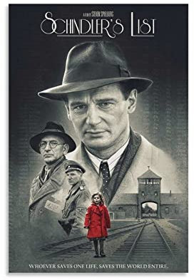 Schindler's List Vintage-Film-Poster, dekoratives Gemälde, Leinwand, Wandkunst, Wohnzimmer, Schlafzimmer, Gemälde, 40 x 60 cm