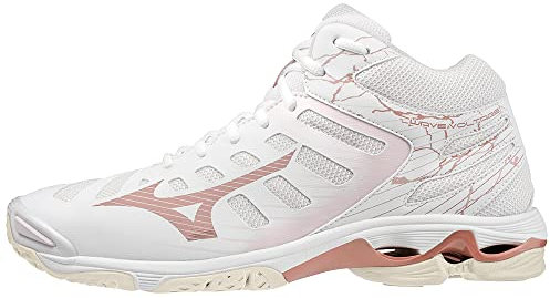 Mizuno Damen Wave Voltage Mid Volleyballschuhe, White Rose Snow White, 44.5 EU