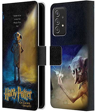 Head Case Designs Offizielle Harry Potter Dobby Poster Chamber of Secrets III Leder Brieftaschen Handyhülle Hülle Huelle kompatibel mit Samsung Galaxy A53 5G (2022)