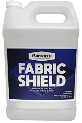Nanotech Surface Solutions Fabric-Shield, Fabric Guard, Liquid Repellent for Fabrics, Upholstery, Suede, Textile Shield, Wine, Coffee Stain Protector (1 Gallon)
