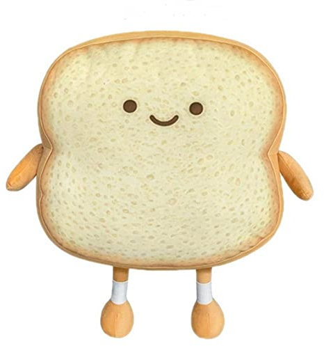 OUKEYI Toastbrot-Kissen, lustiges Plüschtierkissen, Gesichtsausdruck, weiches Toast-Sofakissen, für Kinder und Erwachsene, Geschenk für Zuhause, Schlafzimmer, Zimmer
