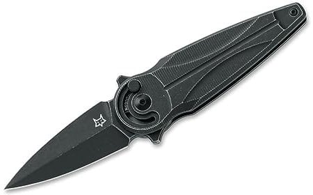Böker Solingen Fox Knives Saturn Aluminum All Black Einhandmesser
