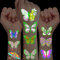 ACWOO Leuchttattoos Glitzer Tattoo Kinder, 12 Blätter Leucht Kindertattoos Geschenkideen, Schmetterling Aufkleber Mitgebsel Kindergeburtstag Gastgeschenke Geburtstagsdeko Geschenke Party Deko