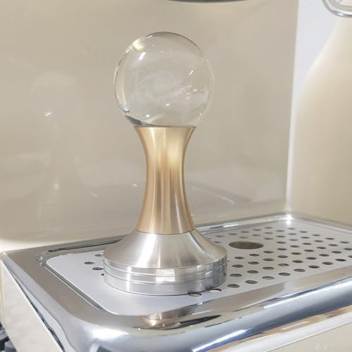 Edelstahl Kaffee Tampers Ripple Base Self Leveling Tamper Coffeeware 58mm, A