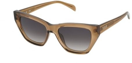TOUS Damen Sunglasses Stob85 Shiny 53/18/135 Sonnenbrille, Glänzend Transp.Cognac