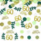 WenmthG - Konfetti 60 Geburtstag Deko Grün - 200 Stück Tischdeko 60er Streudeko Geburtstag Gold - 60 Geburtstag Confetti Frauen, Männer - Deko 60 Geburtstag Party, MK-60